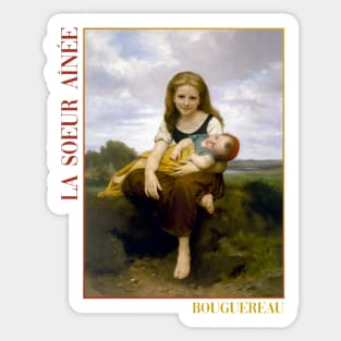 The Elder Sister by Bouguereau Sticker